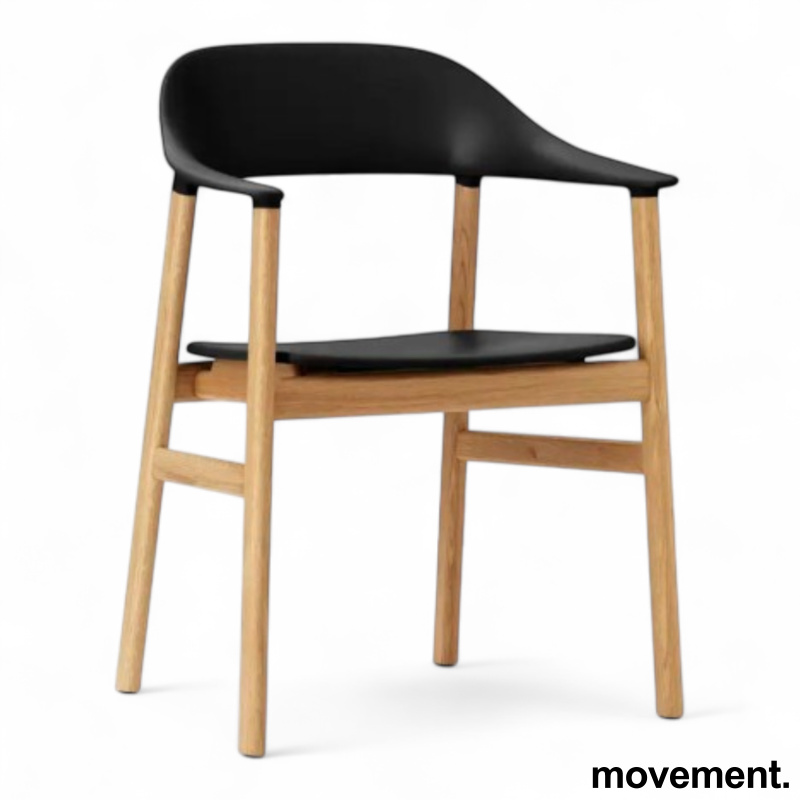 Herit armchair Sort plast, ben i - 1 / 3