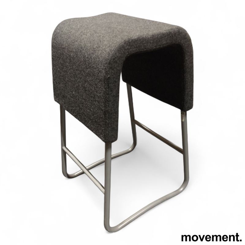 Plint barstol 38cm, lav Gråmelert - 2 / 3