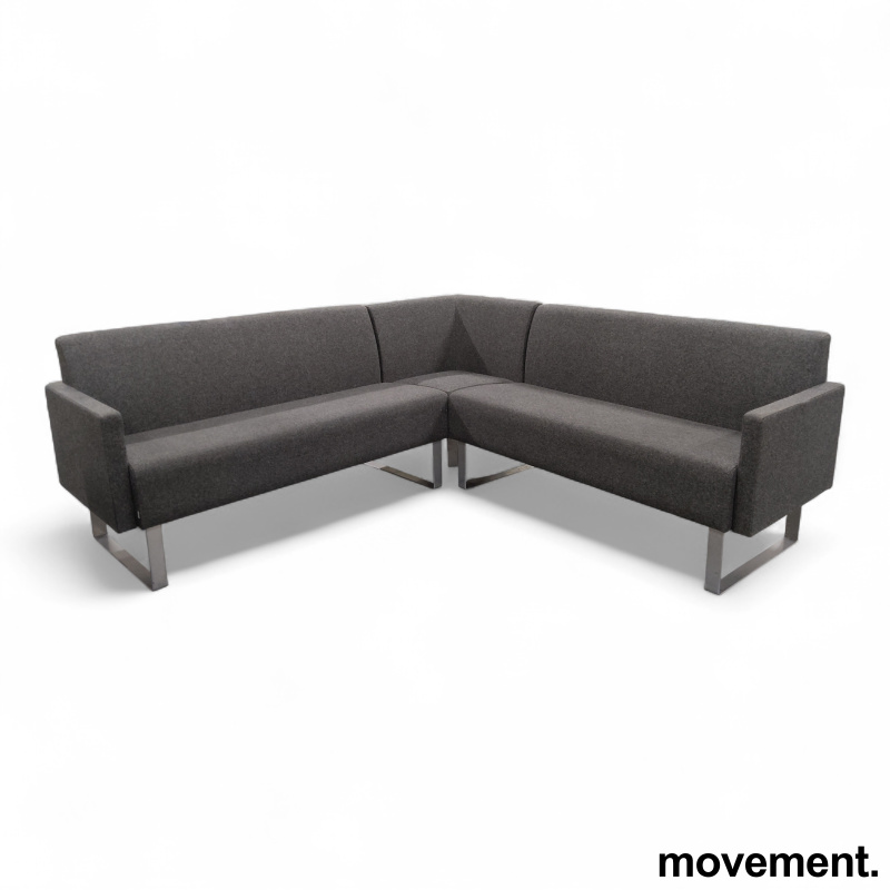 Monolite hjørnesofa 2+2-seter Mørkt - 3 / 3