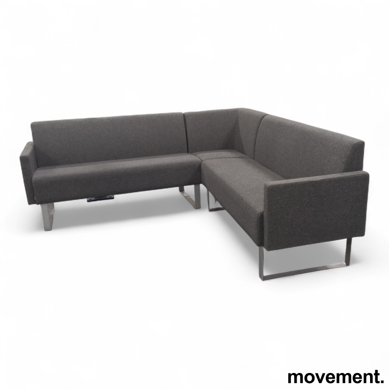 Monolite hjørnesofa 2+2-seter Mørkt - 1 / 3