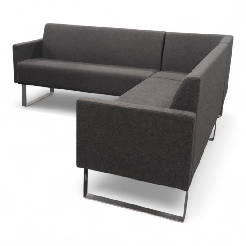 Monolite hjørnesofa 2+2-seter Mørkt