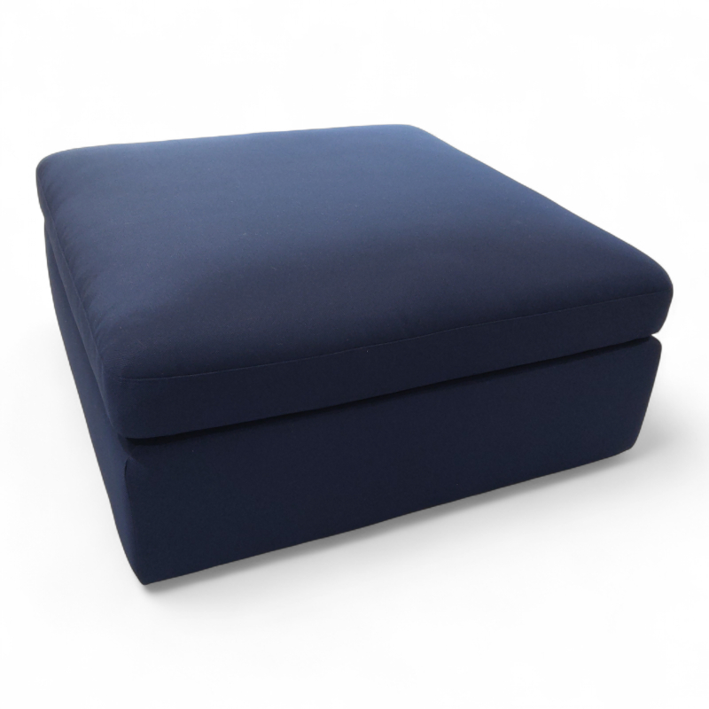 Ava puff 93x93cm Blått stoff, Pent