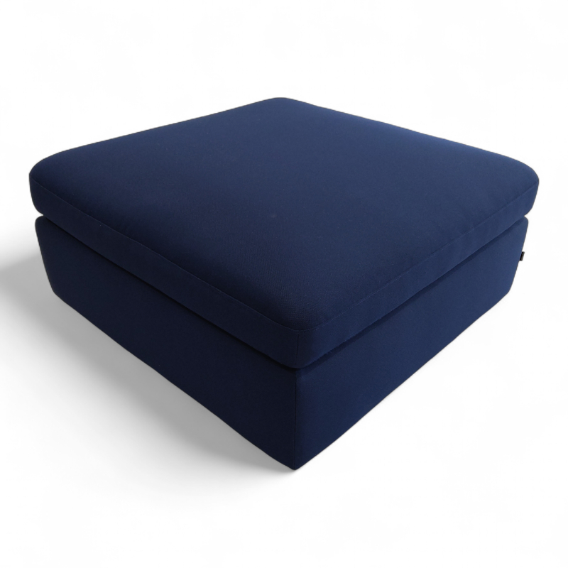 Ava puff 93x93cm Blått stoff, Pent