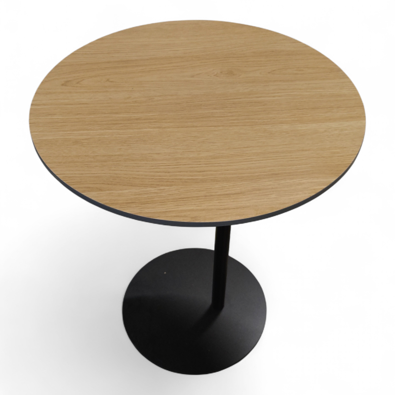 S-bord Ø=50cm Eik, ben i sort, Pent