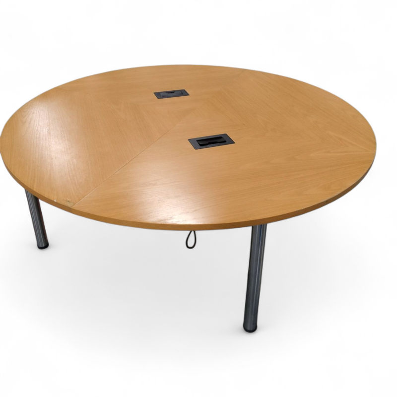 Møtebord Ø=200cm Eik finer, ben i