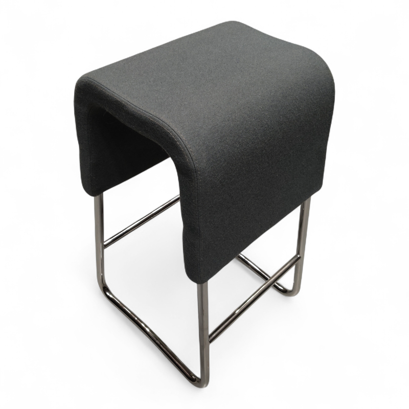 Plint barstol 38cm, lav Grått