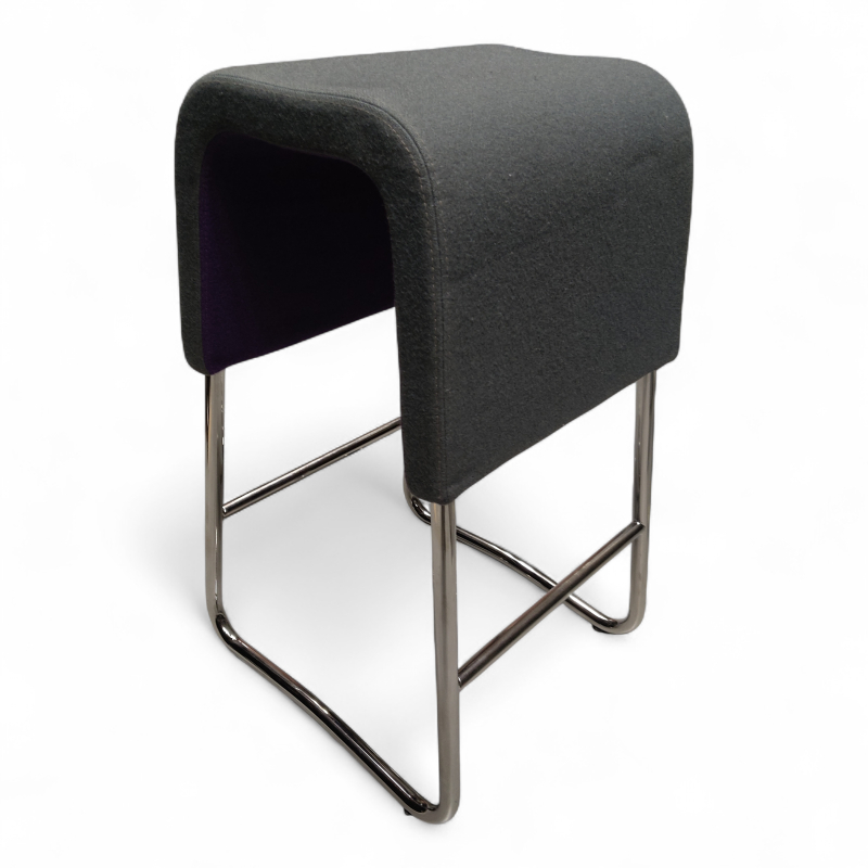 Plint barstol 38cm, lav Grått stoff