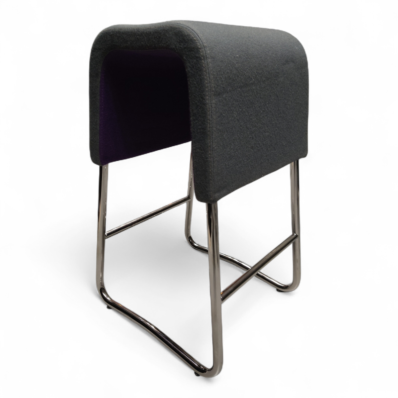 Plint barstol 38cm, lav Grått stoff