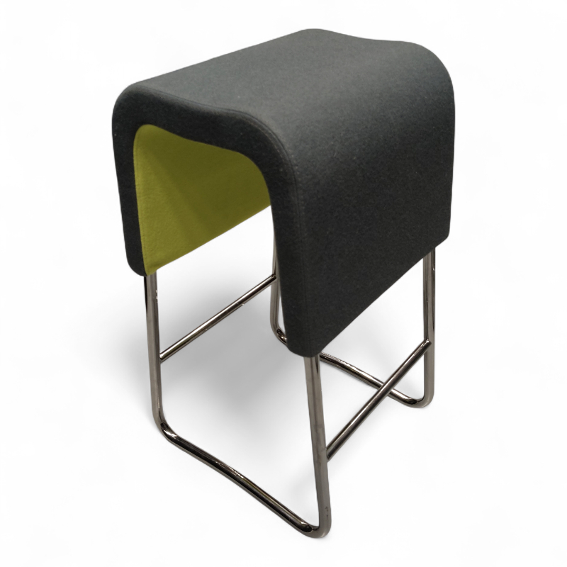 Plint barstol 38cm, lav Grått stoff