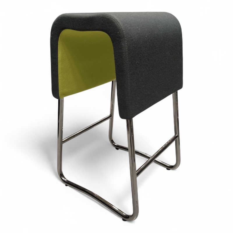 Plint barstol 38cm, lav Grått stoff
