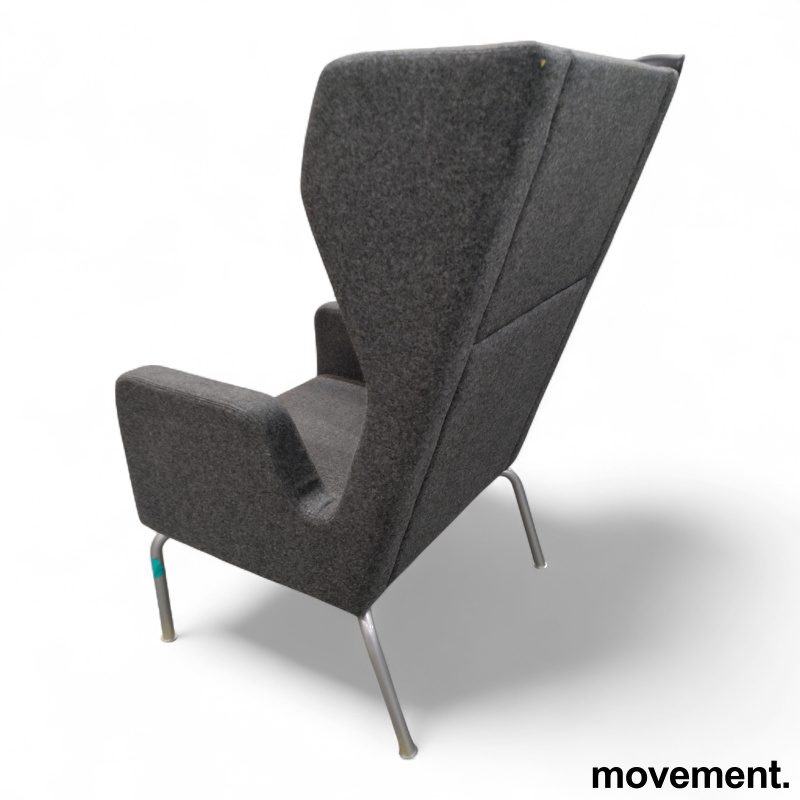 Drop loungestol med ottoman Grått - 3 / 4