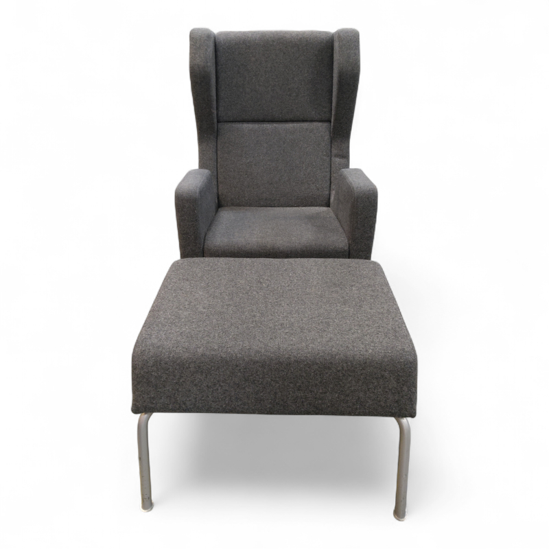 Drop loungestol med ottoman Grått