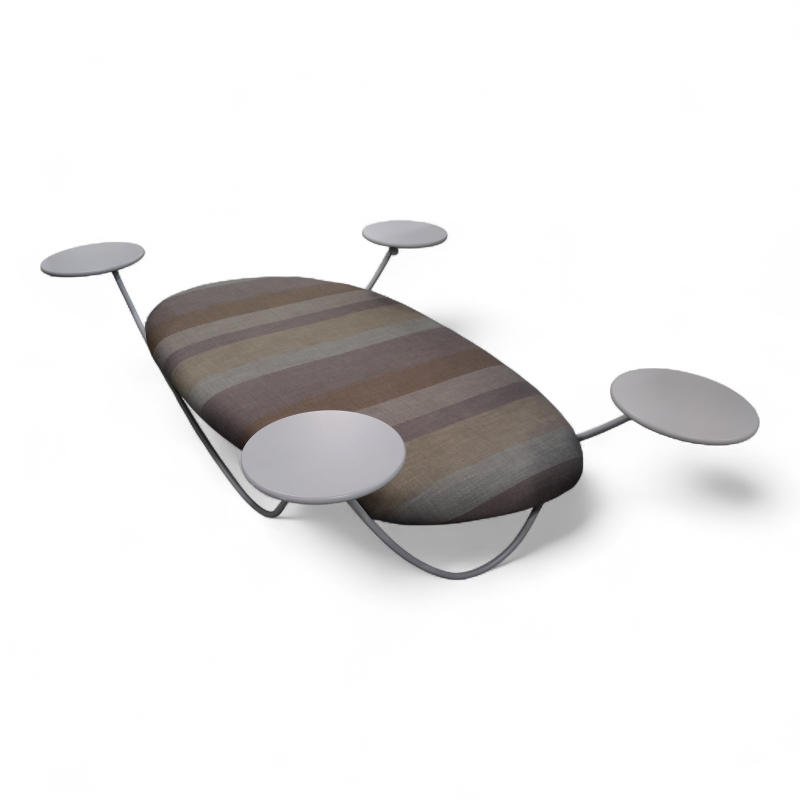 Dune Stripete stoff, grått bord,