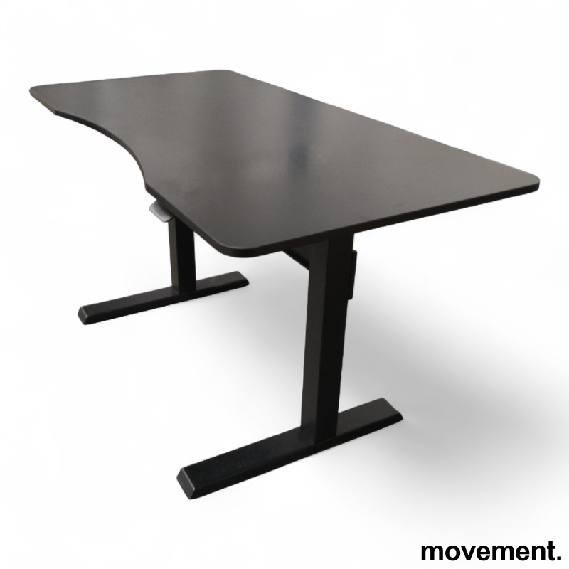 Skrivebord manuell hevsenk 145x73cm - 1 / 4