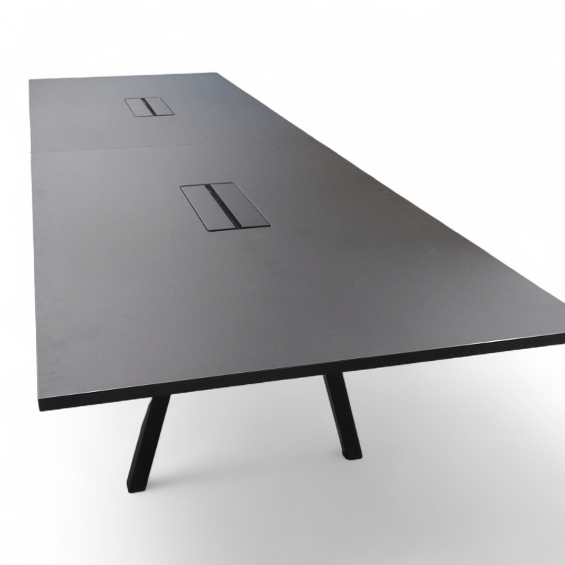 Lux møtebord 360x110cm Sort