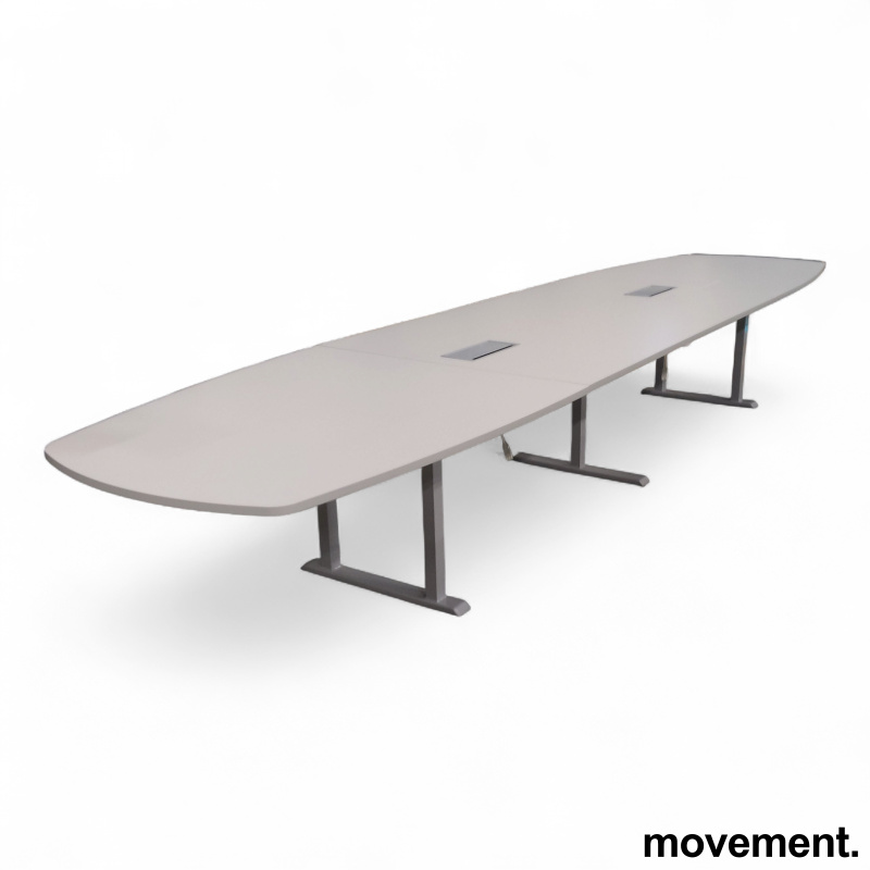 Edge møtebord 490x120cm Lys grå - 2 / 2