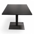 Inox kafebord 70x70cm Sort laminat, - 1 / 3
