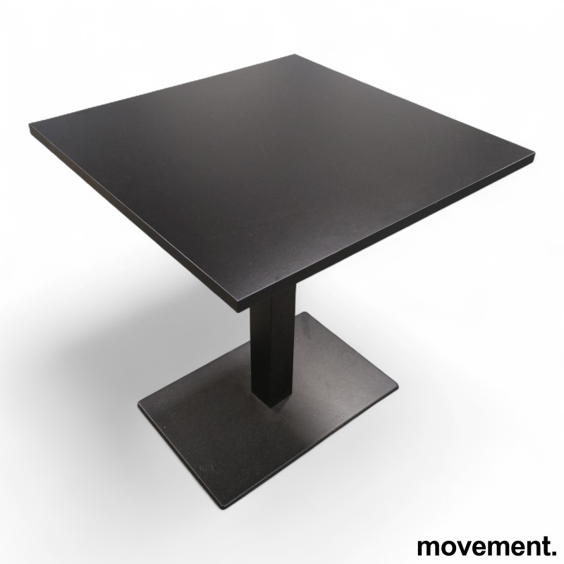 Inox kafebord 70x70cm Sort laminat, - 3 / 3