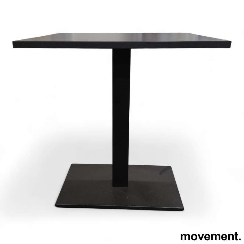 Inox kafebord 70x70cm Sort laminat, - 2 / 3