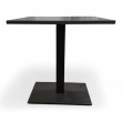 Inox kafebord 70x70cm Sort laminat, - 2 / 3