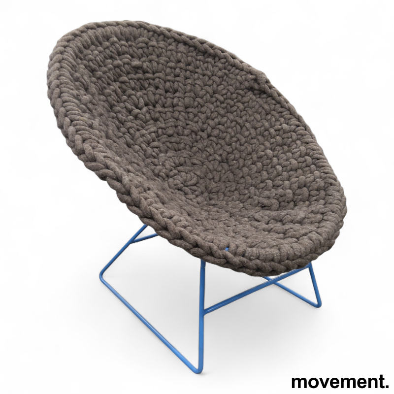 Lana Chair Varmgrå håndheklet - 1 / 4