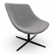 Auki S113 loungestol Grått stoff, - 2 / 4