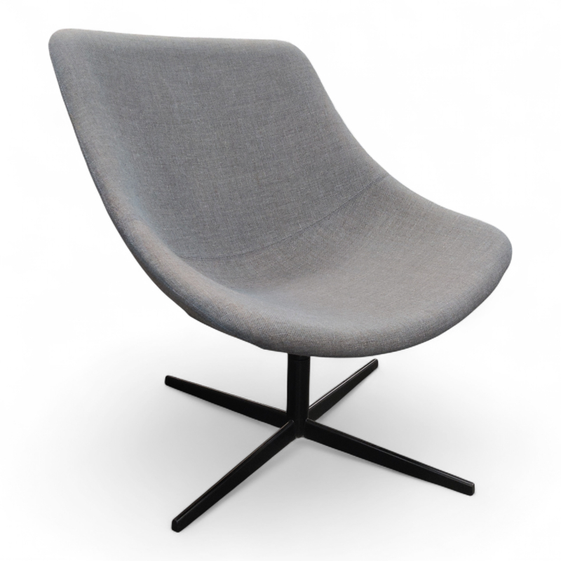 Auki S113 loungestol Grått stoff,