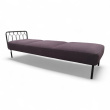 Kove daybed Lilla stoff, ben i - 2 / 3