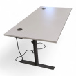Hevsenk 160x80cm Hvit laminat, rund - 2 / 2