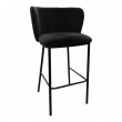 Kave barstol, 73cm Sort velour - 1 / 2