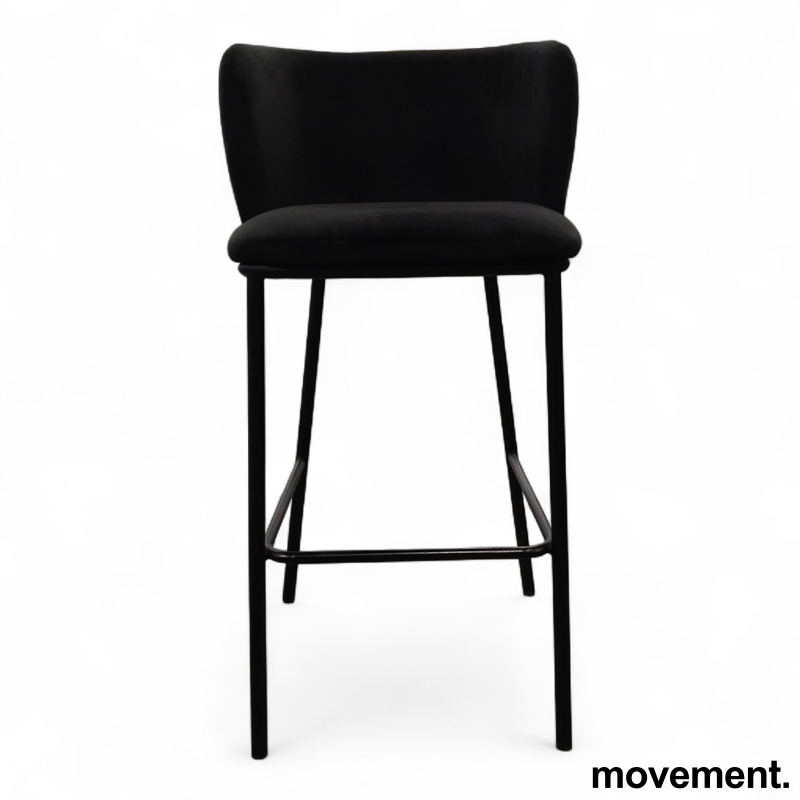 Kave barstol, 73cm Sort velour - 2 / 2