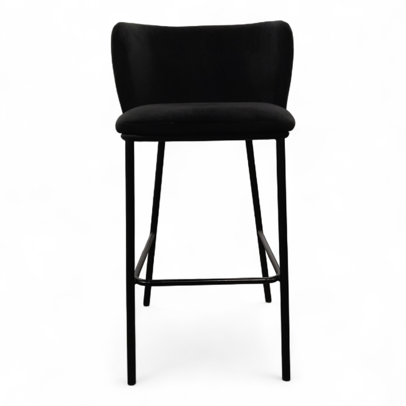 Kave barstol, 73cm Sort velour