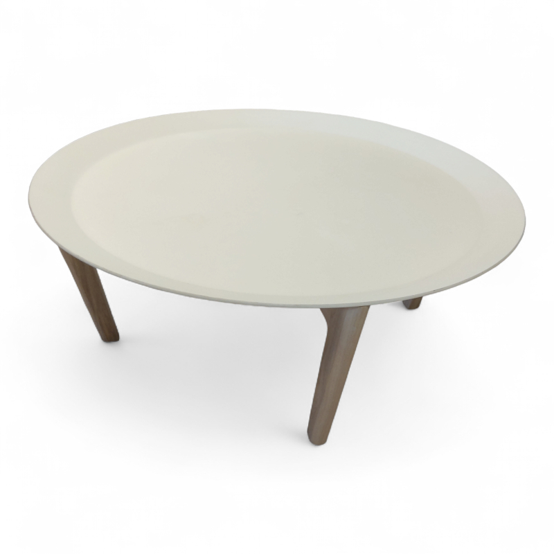 Tray Ø=85cm hvit plast bordplate,