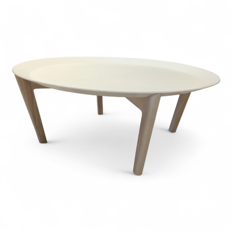 Tray Ø=85cm hvit plast bordplate,