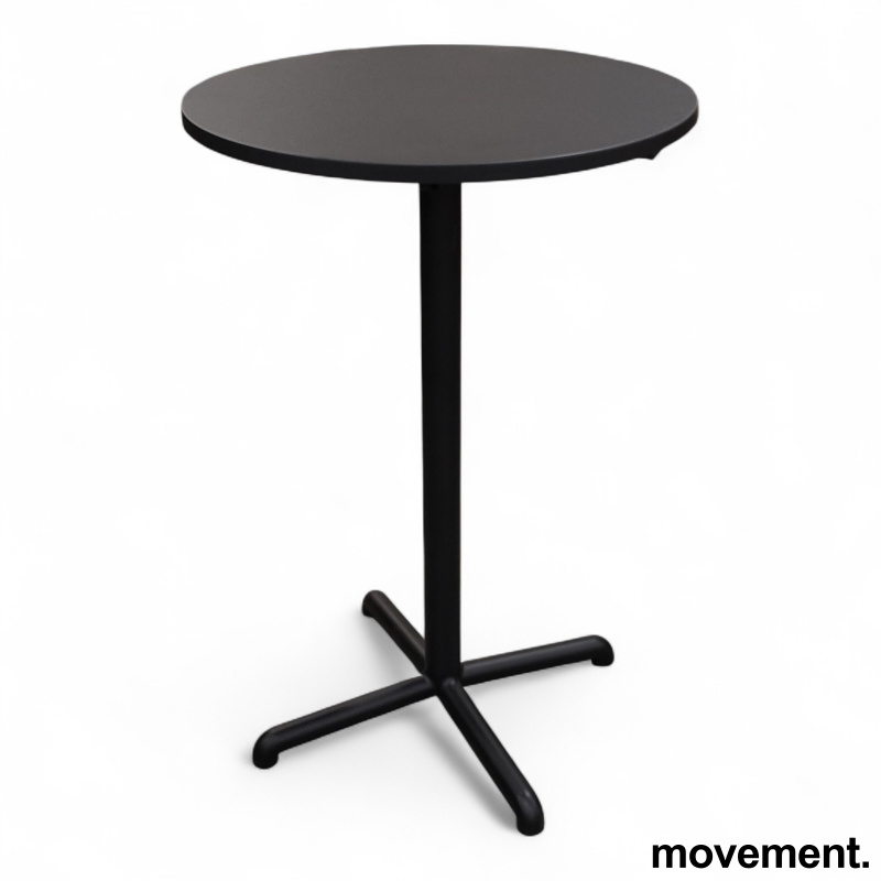 Stensele barbord Ø=70cm Sort, Pent
