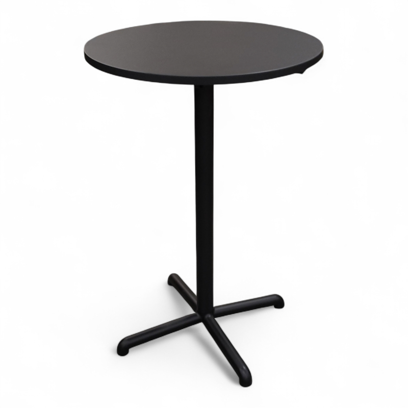 Stensele barbord Ø=70cm Sort, Pent