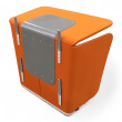 Domo wall booth Orange stoff, Pent - 3 / 3