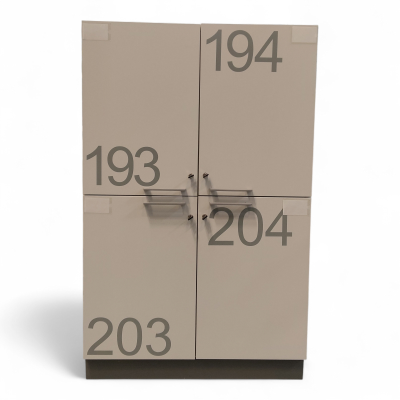 Combo skap 3A4 80cm Lys grå, Pent