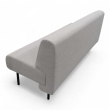 Frame sofa 200cm Lyst grått stoff - 4 / 4