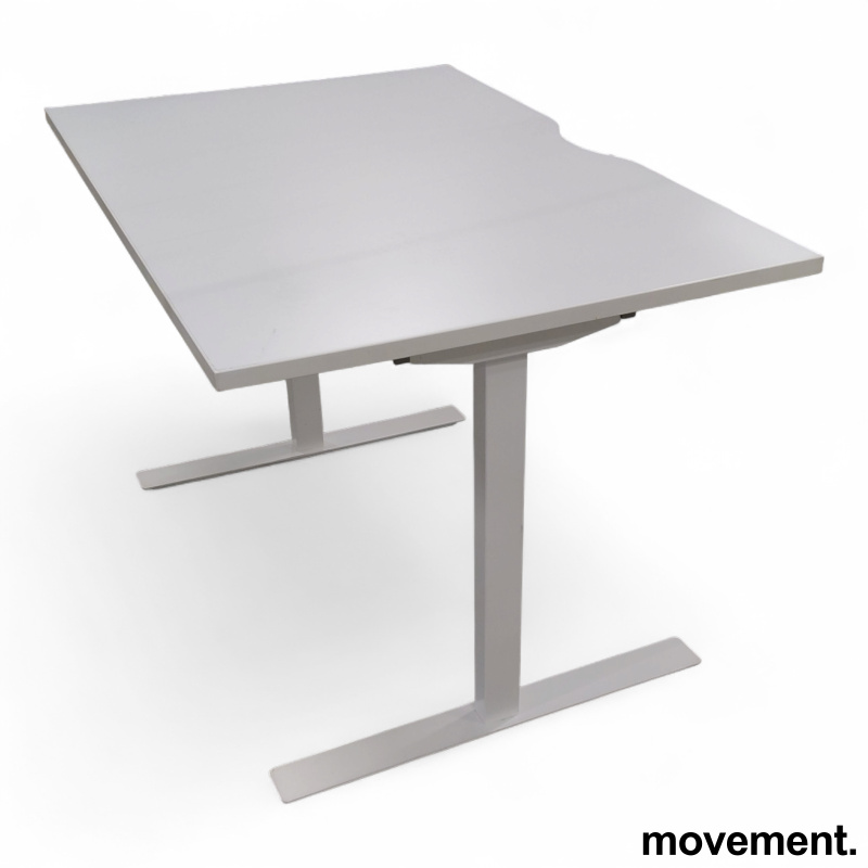 Skrivebord 120x80cm  Hvit laminat, - 2 / 2