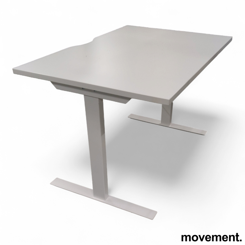 Skrivebord 120x80cm Hvit laminat, - 1 / 2