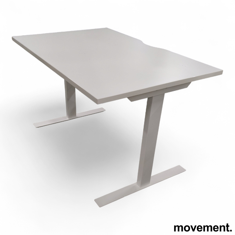 Skrivebord 120x80cm Hvit laminat, - 2 / 2