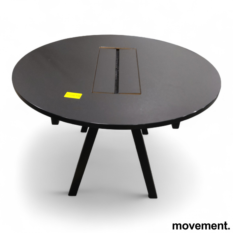 Lux møtebord Ø=120cm Sort linoleum, - 2 / 2