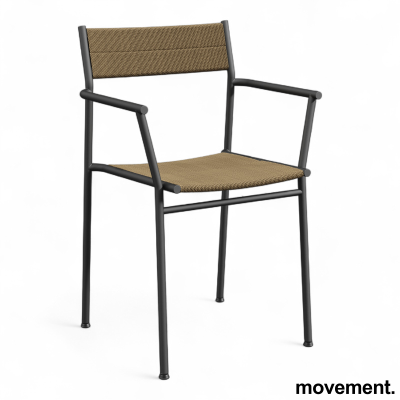 Vev dining chair with arm Black, - 1 / 2