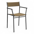 Vev dining chair with arm Black, - 1 / 2