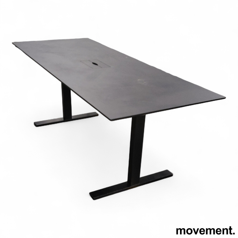 Q20 møtebord 200x80cm Sort - 1 / 2