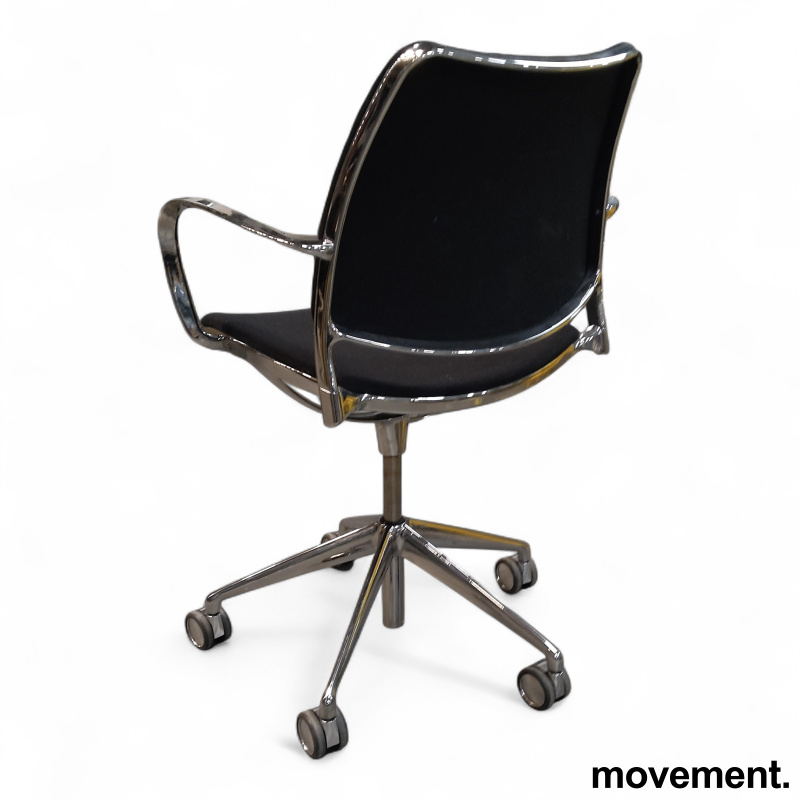 Gas Armchair på hjul Sort, polert - 3 / 3